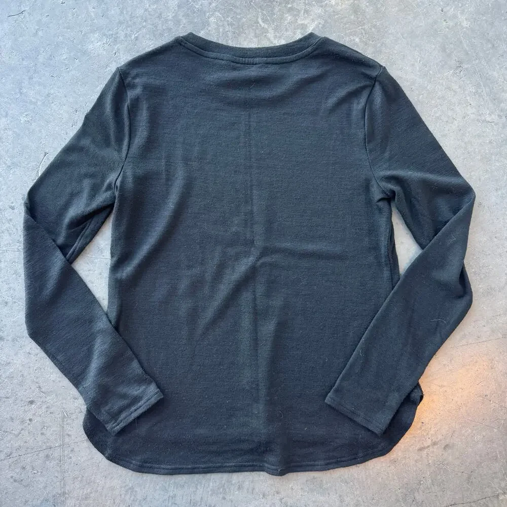 Vintage Y2K Banana Republic Luxespun Long Sleeve Basic Black Women's Small - Picture 2 of 5